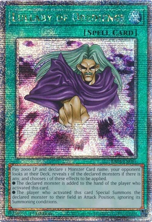 Lullaby of Obedience [RA04-EN085] Quarter Century Secret Rare | Good Games Adelaide SA