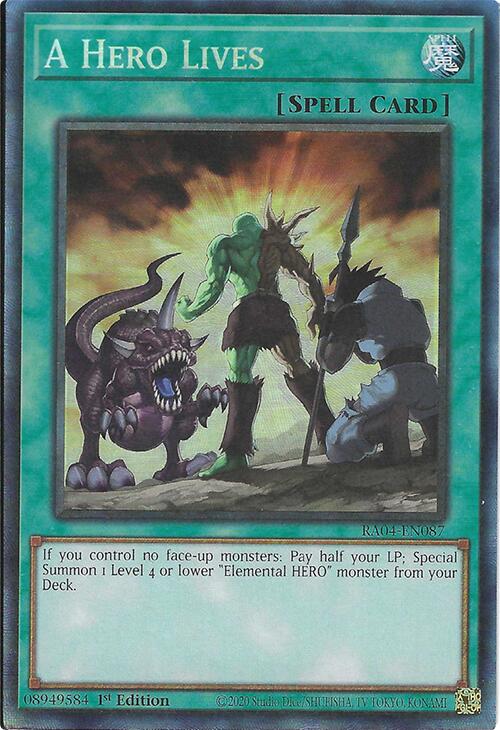 A Hero Lives [RA04-EN087] Collector's Rare | Good Games Adelaide SA
