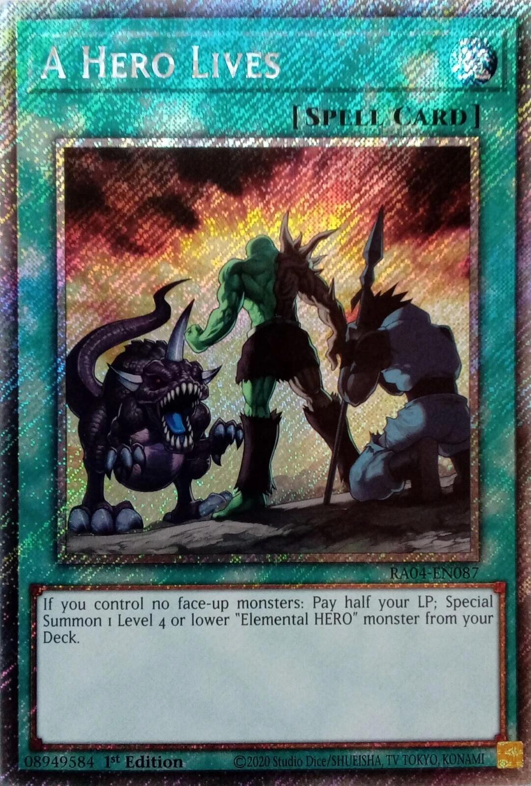 A Hero Lives [RA04-EN087] Platinum Secret Rare | Good Games Adelaide SA