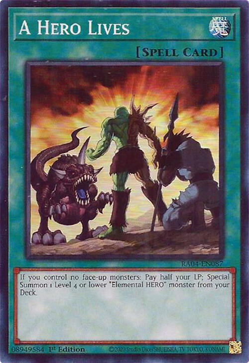 A Hero Lives [RA04-EN087] Super Rare | Good Games Adelaide SA