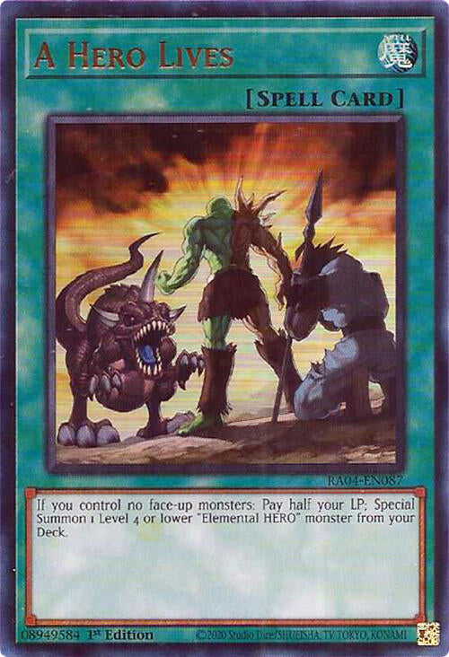 A Hero Lives [RA04-EN087] Ultra Rare | Good Games Adelaide SA
