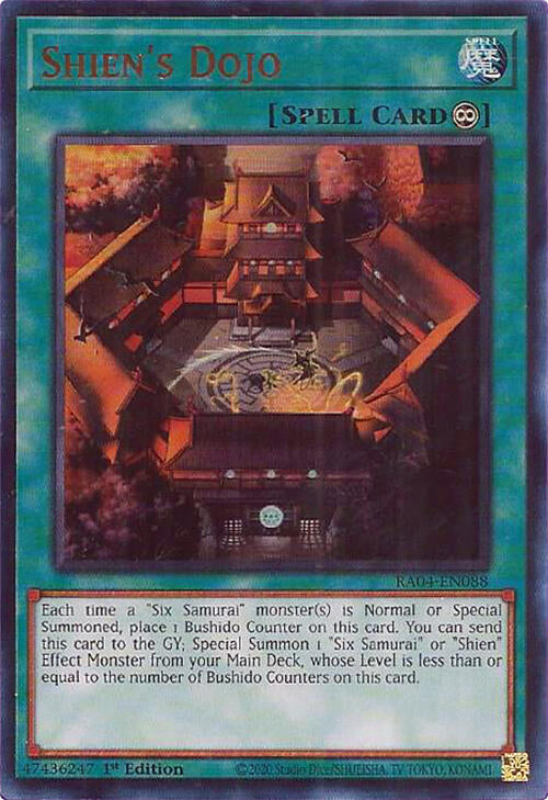 Shien's Dojo [RA04-EN088] Ultra Rare | Good Games Adelaide SA