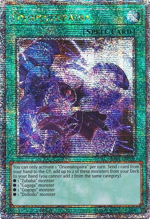 Onomatopaira [RA04-EN089] Quarter Century Secret Rare | Good Games Adelaide SA