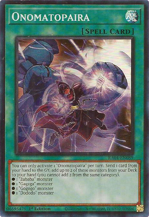 Onomatopaira [RA04-EN089] Super Rare | Good Games Adelaide SA