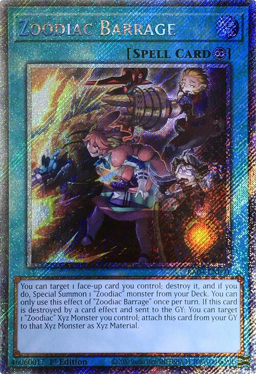 Zoodiac Barrage [RA04-EN091] Platinum Secret Rare | Good Games Adelaide SA