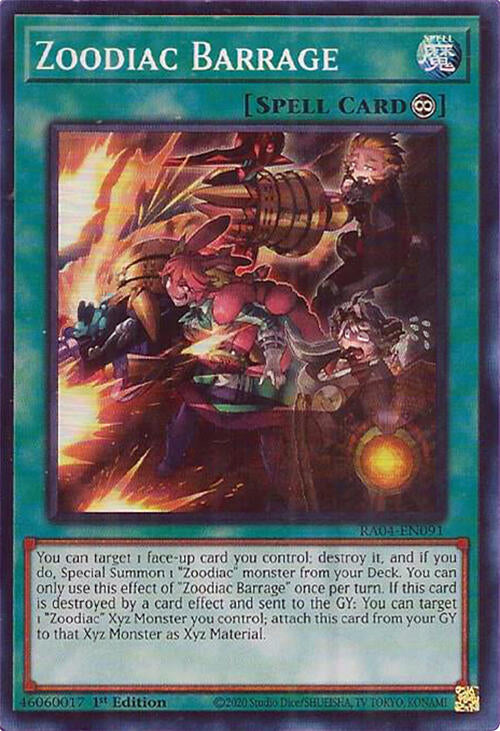Zoodiac Barrage [RA04-EN091] Super Rare | Good Games Adelaide SA