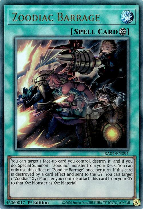 Zoodiac Barrage [RA04-EN091] Ultimate Rare | Good Games Adelaide SA