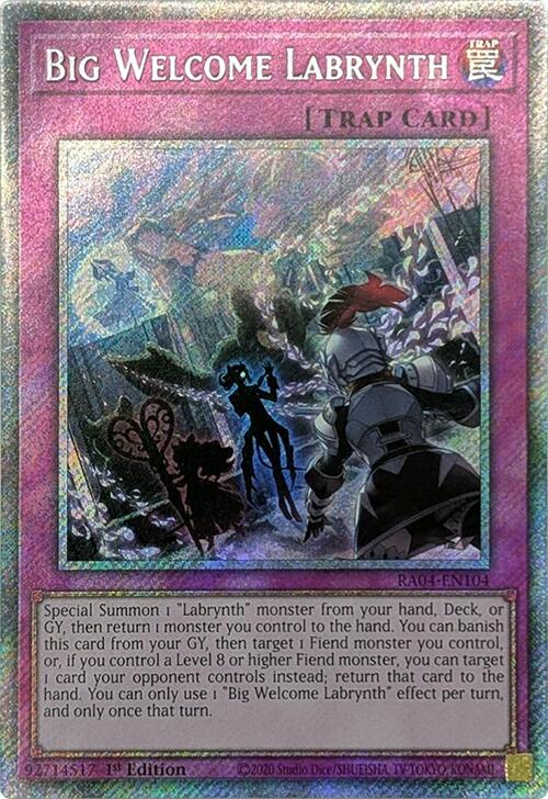 Big Welcome Labrynth [RA04-EN104] Platinum Secret Rare | Good Games Adelaide SA