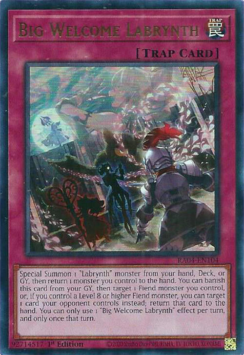 Big Welcome Labrynth [RA04-EN104] Ultra Rare | Good Games Adelaide SA