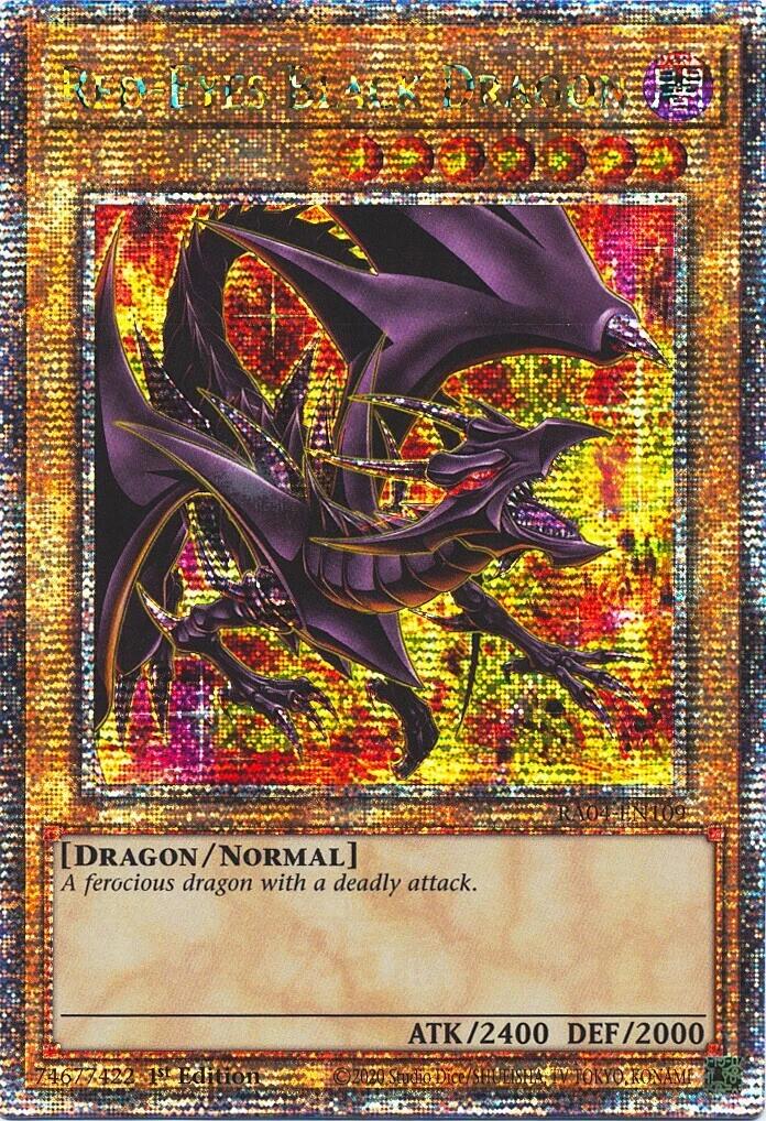 Red-Eyes Black Dragon (8th Art) [RA04-EN109] Quarter Century Secret Rare | Good Games Adelaide SA