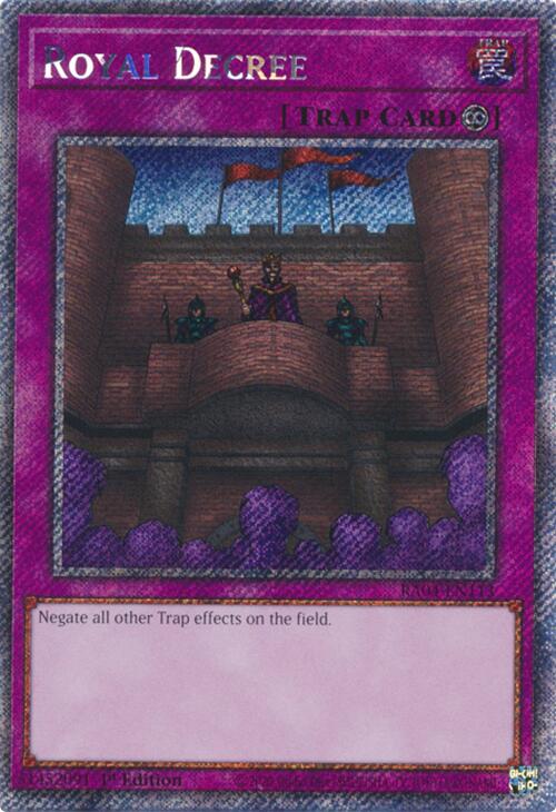 Royal Decree [RA04-EN113] Platinum Secret Rare | Good Games Adelaide SA