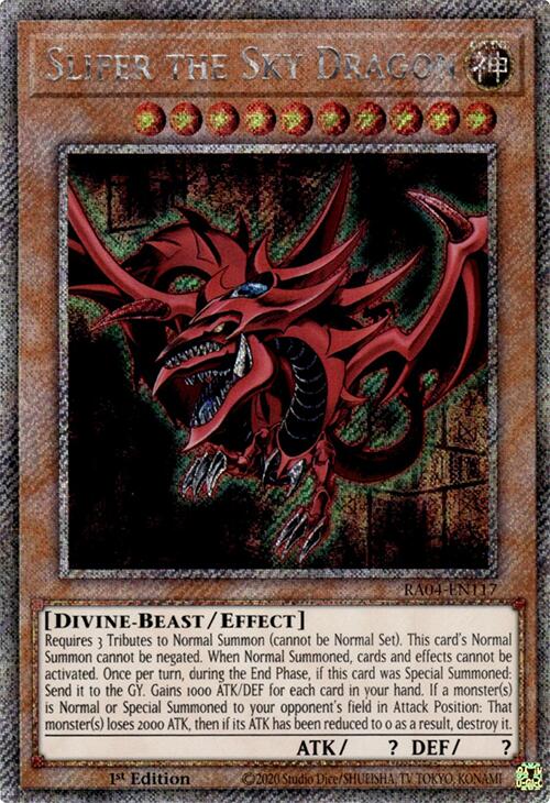 Slifer the Sky Dragon [RA04-EN117] Platinum Secret Rare | Good Games Adelaide SA