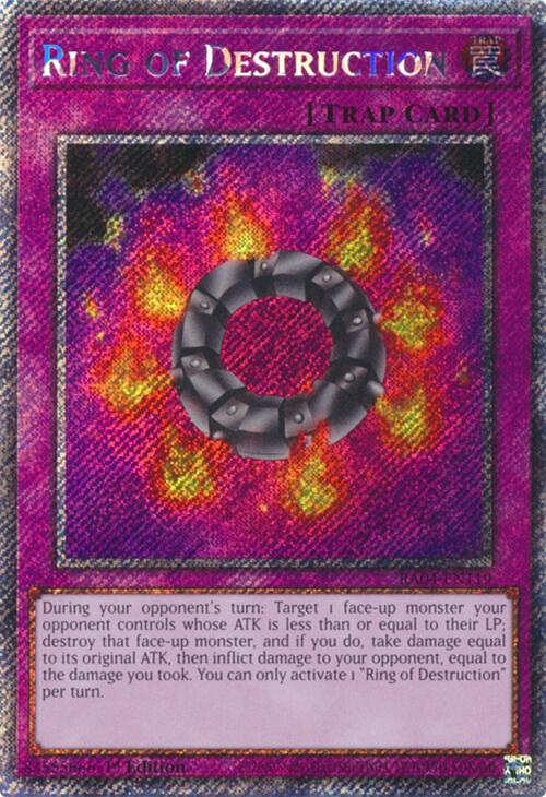 Ring of Destruction [RA04-EN119] Platinum Secret Rare | Good Games Adelaide SA