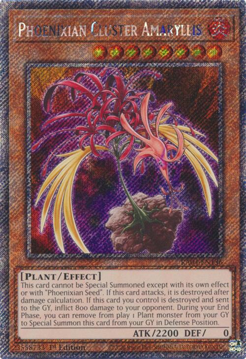 Phoenixian Cluster Amaryllis [RA04-EN136] Platinum Secret Rare | Good Games Adelaide SA