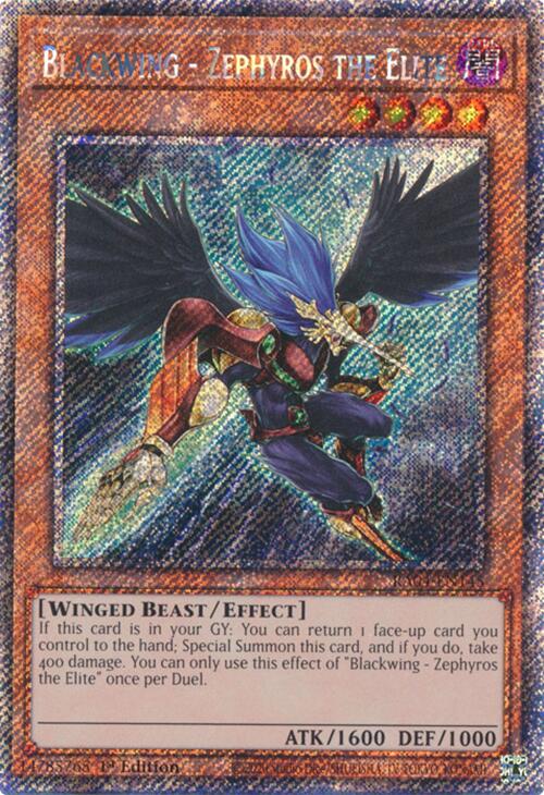 Blackwing - Zephyros the Elite [RA04-EN145] Platinum Secret Rare | Good Games Adelaide SA