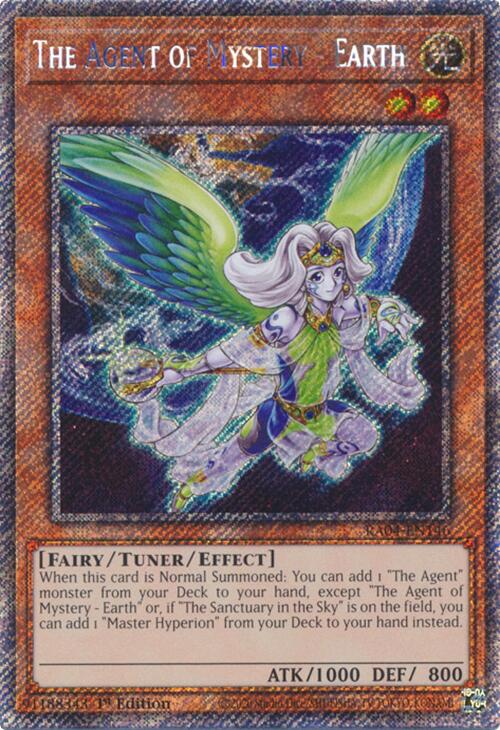 The Agent of Mystery - Earth [RA04-EN146] Platinum Secret Rare | Good Games Adelaide SA