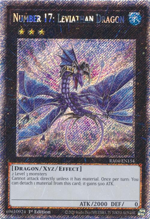 Number 17: Leviathan Dragon [RA04-EN154] Platinum Secret Rare | Good Games Adelaide SA