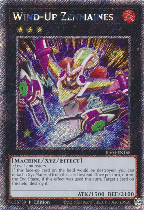 Wind-Up Zenmaines [RA04-EN168] Platinum Secret Rare | Good Games Adelaide SA