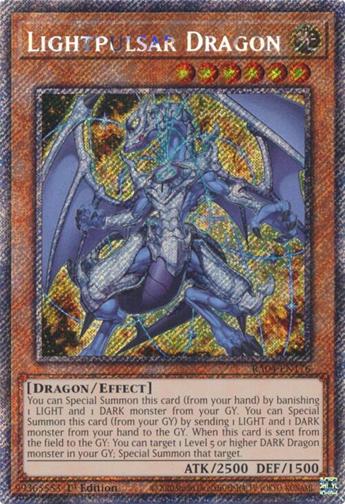 Lightpulsar Dragon [RA04-EN176] Platinum Secret Rare | Good Games Adelaide SA