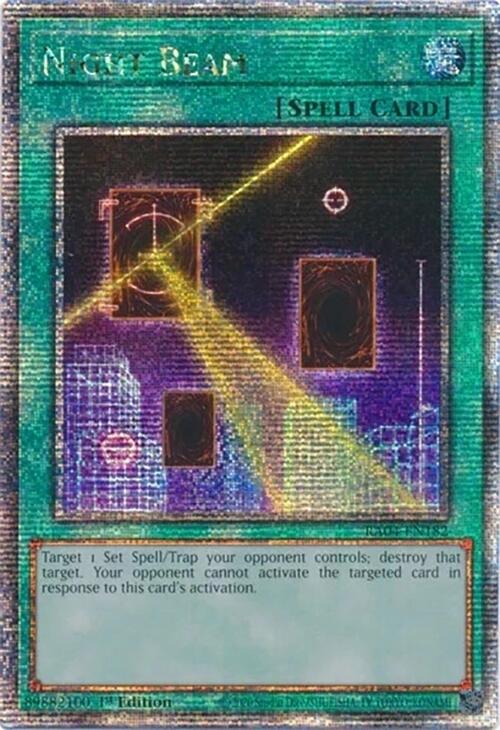Night Beam [RA04-EN182] Quarter Century Secret Rare | Good Games Adelaide SA