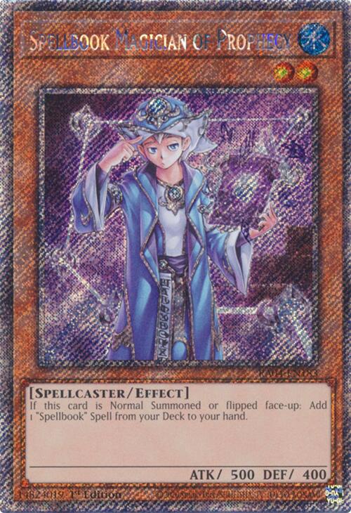 Spellbook Magician of Prophecy [RA04-EN183] Platinum Secret Rare | Good Games Adelaide SA