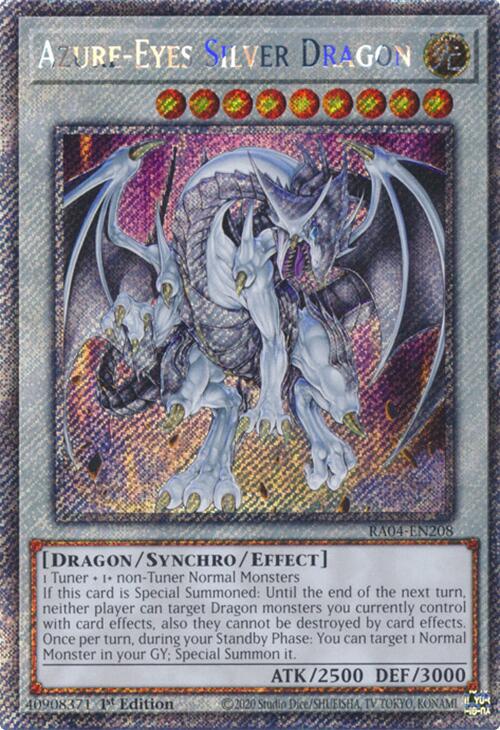 Azure-Eyes Silver Dragon [RA04-EN208] Platinum Secret Rare | Good Games Adelaide SA