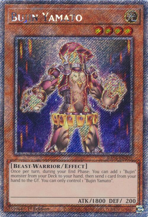 Bujin Yamato [RA04-EN209] Platinum Secret Rare | Good Games Adelaide SA