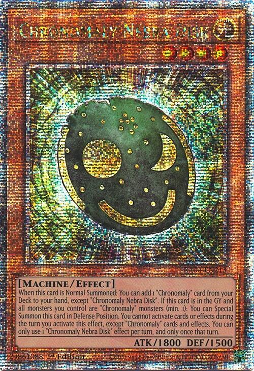 Chronomaly Nebra Disk [RA04-EN213] Quarter Century Secret Rare | Good Games Adelaide SA