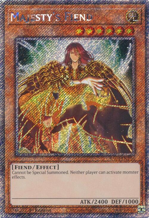 Majesty's Fiend [RA04-EN216] Platinum Secret Rare | Good Games Adelaide SA