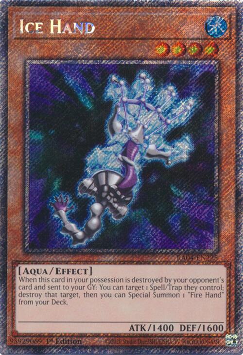 Ice Hand [RA04-EN225] Platinum Secret Rare | Good Games Adelaide SA