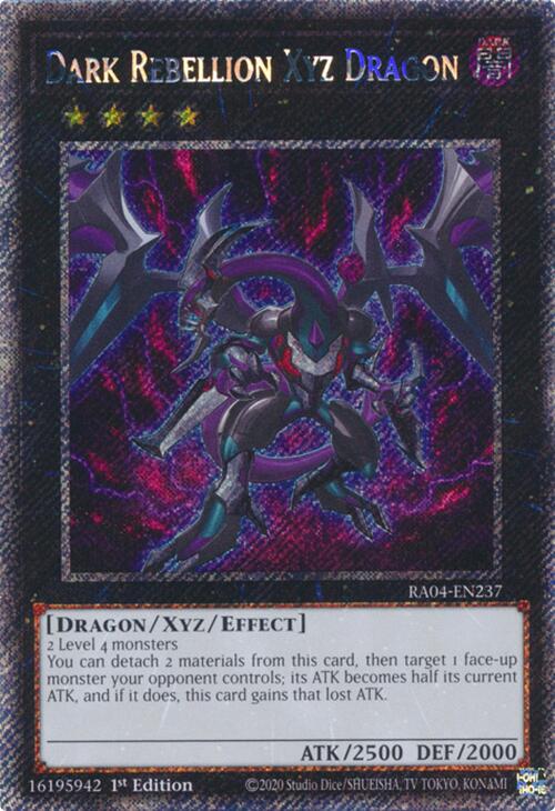 Dark Rebellion Xyz Dragon [RA04-EN237] Platinum Secret Rare | Good Games Adelaide SA