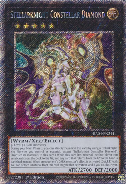 Stellarknight Constellar Diamond [RA04-EN241] Platinum Secret Rare | Good Games Adelaide SA