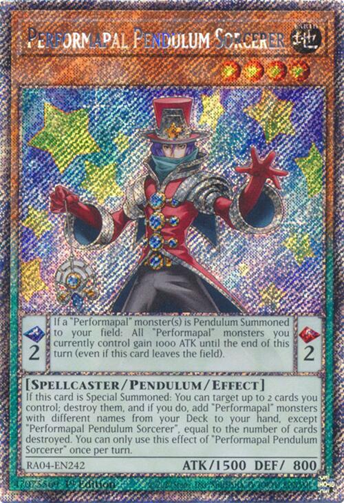 Performapal Pendulum Sorcerer [RA04-EN242] Platinum Secret Rare | Good Games Adelaide SA