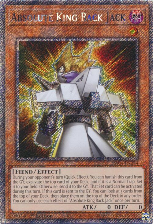 Absolute King Back Jack [RA04-EN244] Platinum Secret Rare | Good Games Adelaide SA