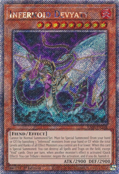 Infernoid Devyaty [RA04-EN248] Platinum Secret Rare | Good Games Adelaide SA