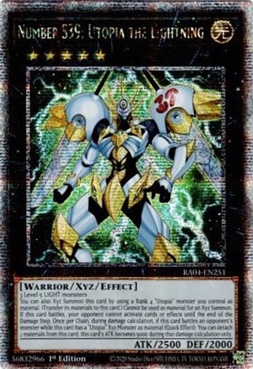 Number S39: Utopia the Lightning [RA04-EN251] Quarter Century Secret Rare | Good Games Adelaide SA