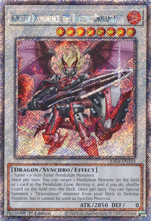 Ignister Prominence, the Blasting Dracoslayer [RA04-EN253] Platinum Secret Rare | Good Games Adelaide SA