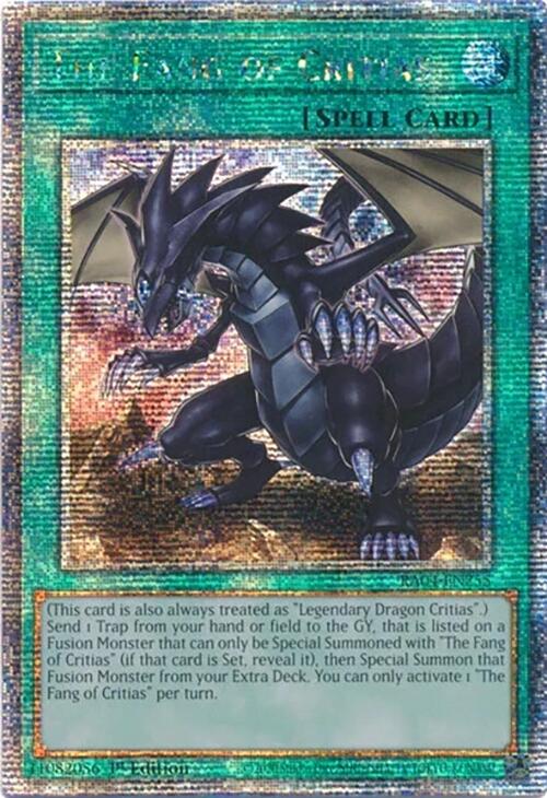 The Fang of Critias [RA04-EN255] Quarter Century Secret Rare | Good Games Adelaide SA