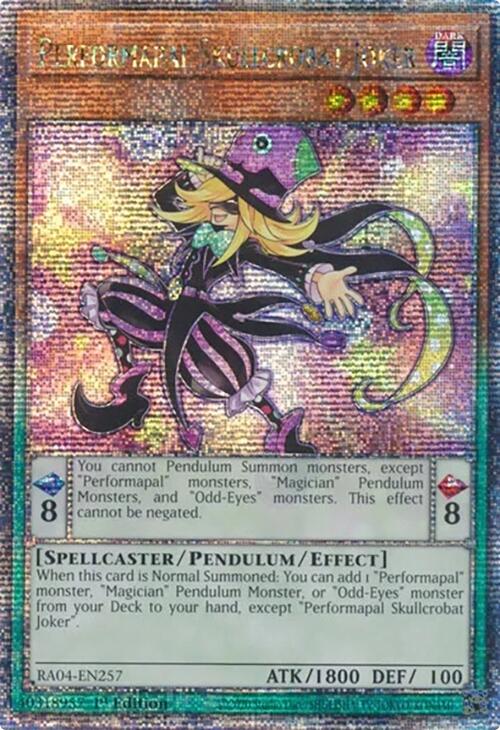 Performapal Skullcrobat Joker [RA04-EN257] Quarter Century Secret Rare | Good Games Adelaide SA