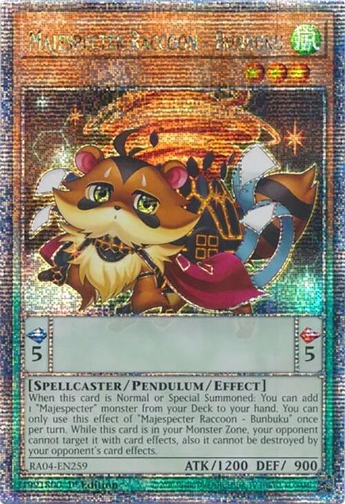 Majespecter Raccoon - Bunbuku [RA04-EN259] Quarter Century Secret Rare | Good Games Adelaide SA