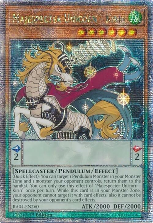Majespecter Unicorn - Kirin [RA04-EN260] Quarter Century Secret Rare | Good Games Adelaide SA