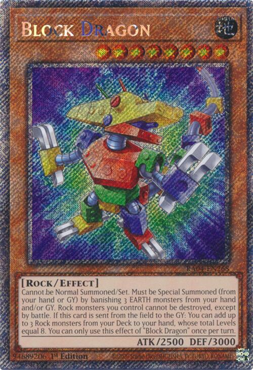 Block Dragon [RA04-EN268] Platinum Secret Rare | Good Games Adelaide SA
