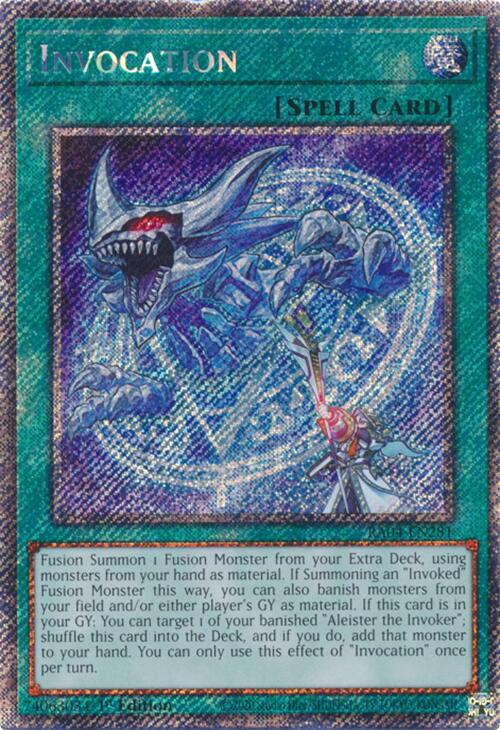 Invocation [RA04-EN281] Platinum Secret Rare | Good Games Adelaide SA