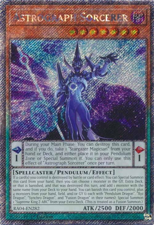 Astrograph Sorcerer [RA04-EN282] Platinum Secret Rare | Good Games Adelaide SA