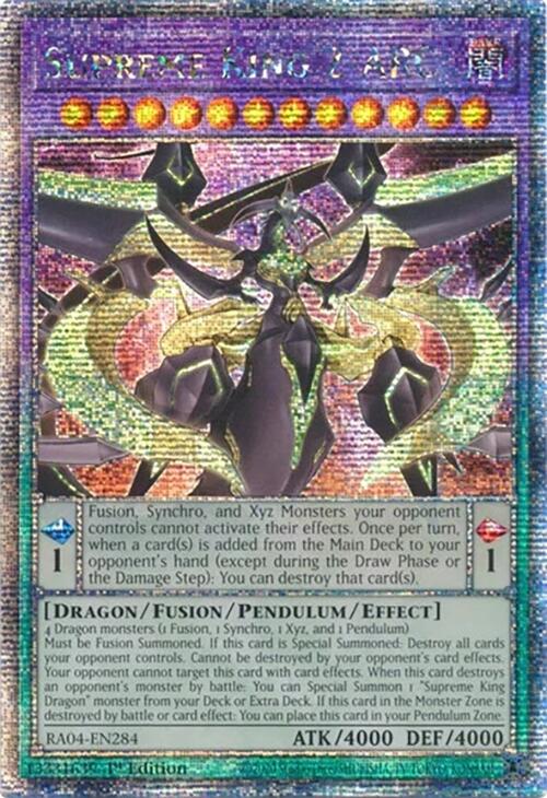 Supreme King Z-ARC [RA04-EN284] Quarter Century Secret Rare | Good Games Adelaide SA