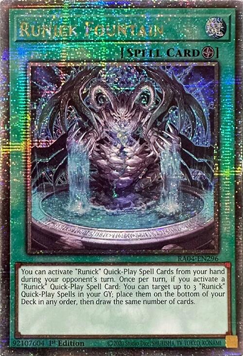 Runick Fountain [RA04-EN296] Quarter Century Secret Rare | Good Games Adelaide SA