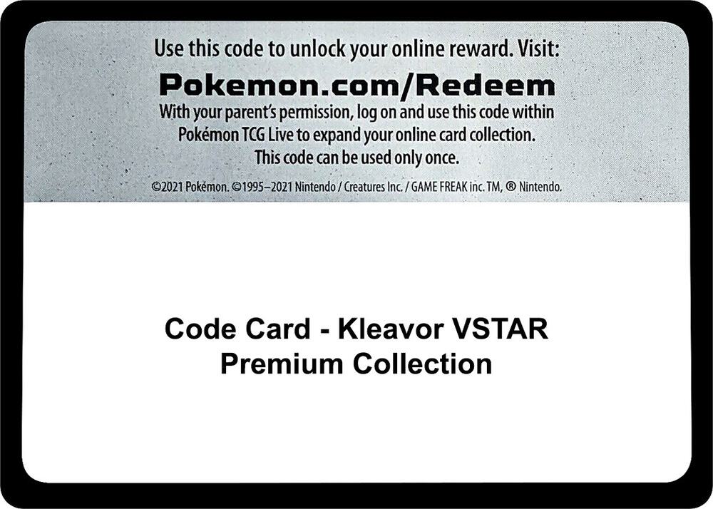 Code Card Kleavor VSTAR Premium Collection  (Miscellaneous Cards & Products)  | Good Games Adelaide SA