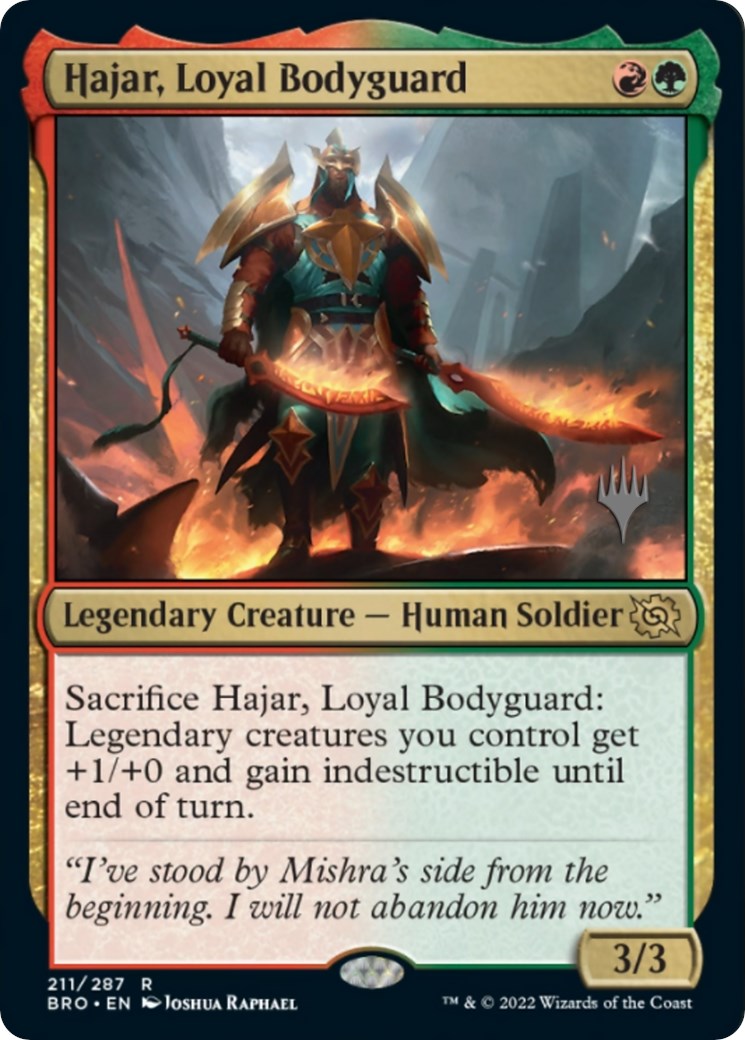 Hajar, Loyal Bodyguard (Promo Pack) [The Brothers' War Promos] | Good Games Adelaide SA