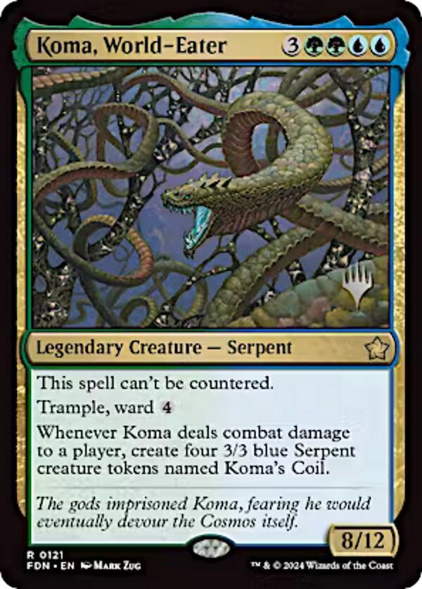 Koma, World-Eater (Promo Pack) [Aetherdrift Promos] | Good Games Adelaide SA