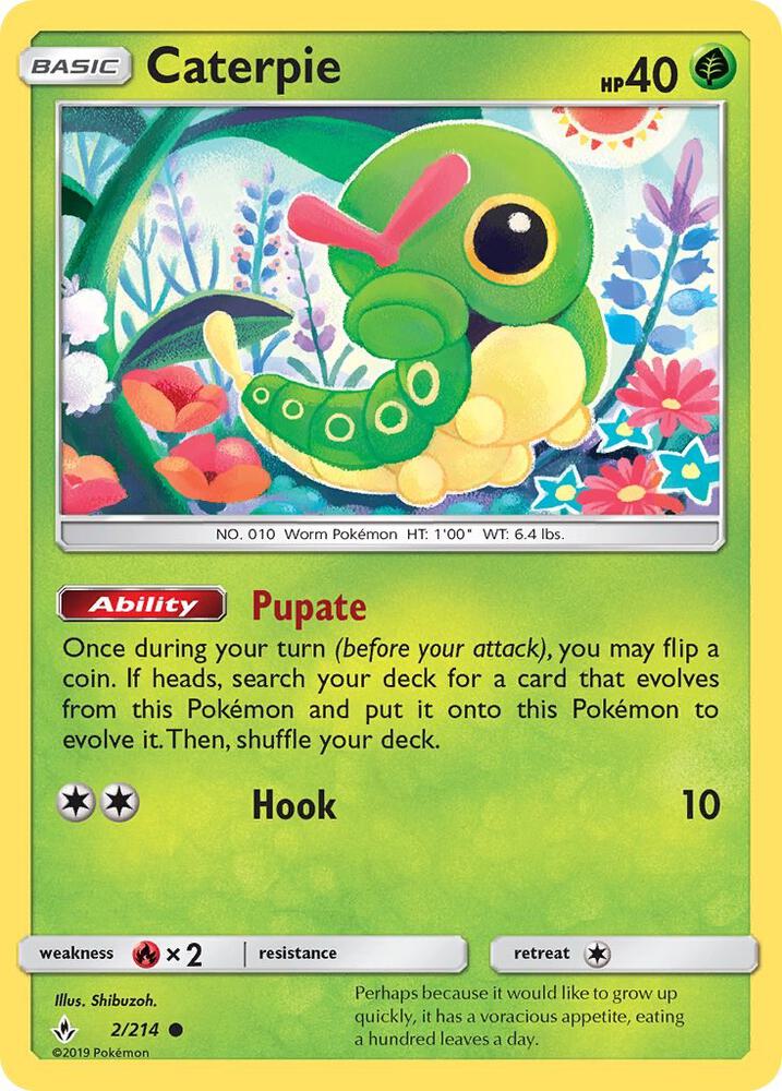 Caterpie 2/214 (SM - Unbroken Bonds)  | Good Games Adelaide SA